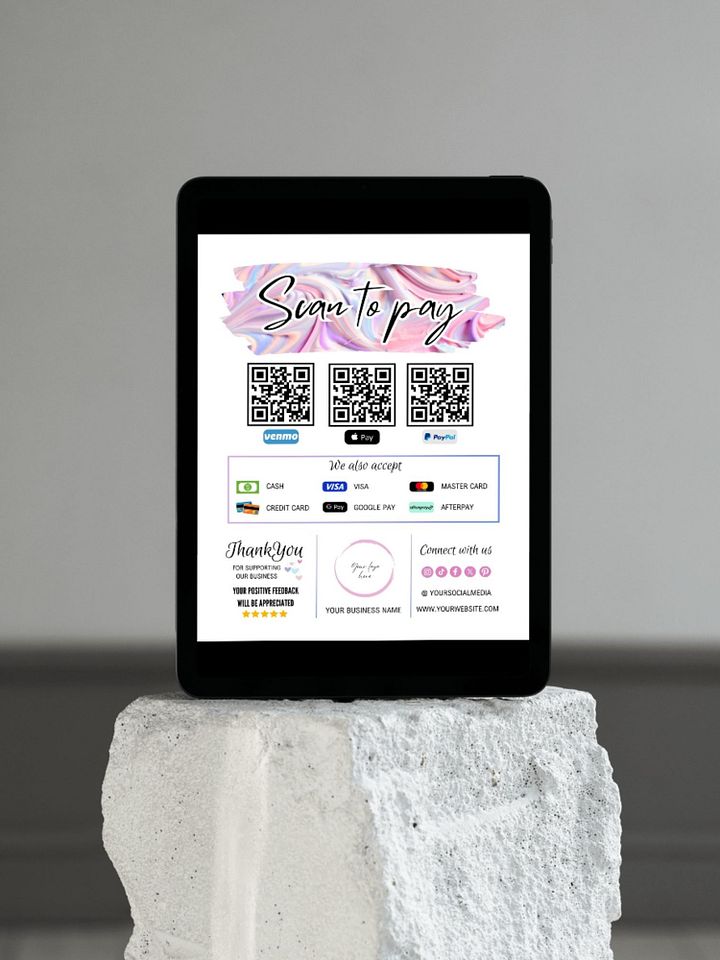 Emily - Scan To Pay QR Code Sign Template product image (2)