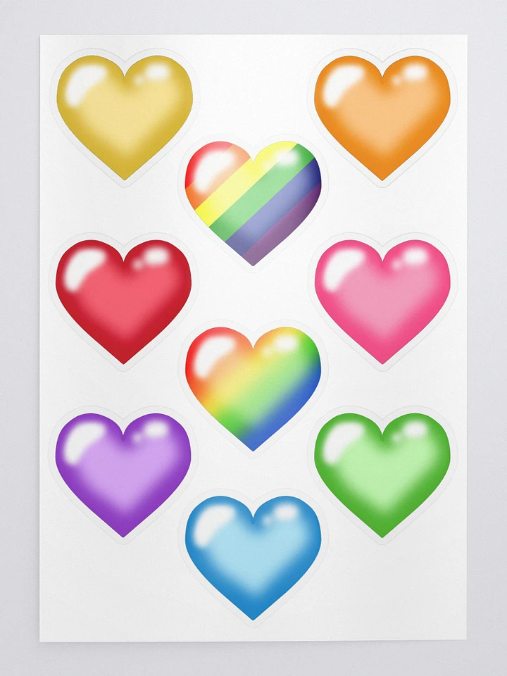 Rainbow Hearts Sticker product image (1)