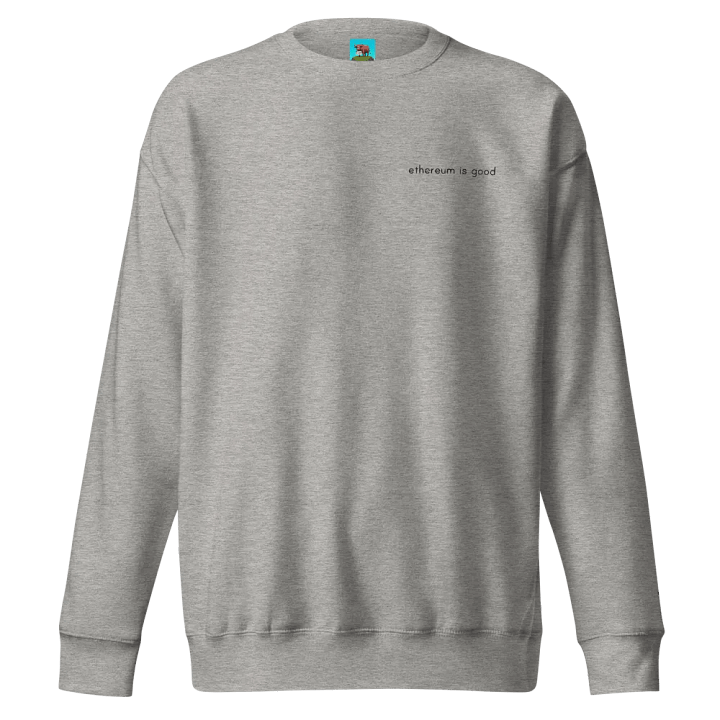 Ethereum is good crewneck (grey) product image (1)