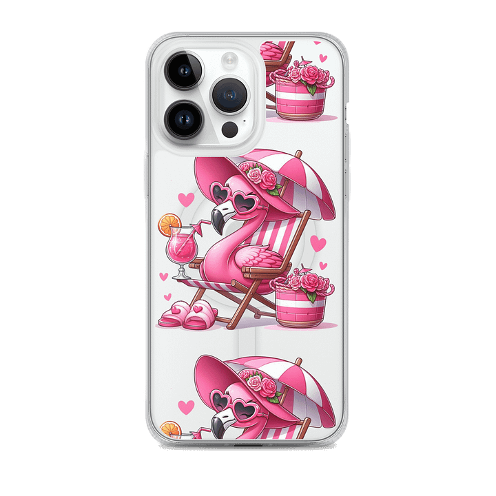 Flamingo Paradise iPhone® MagSafe® Clear Case product image (2)