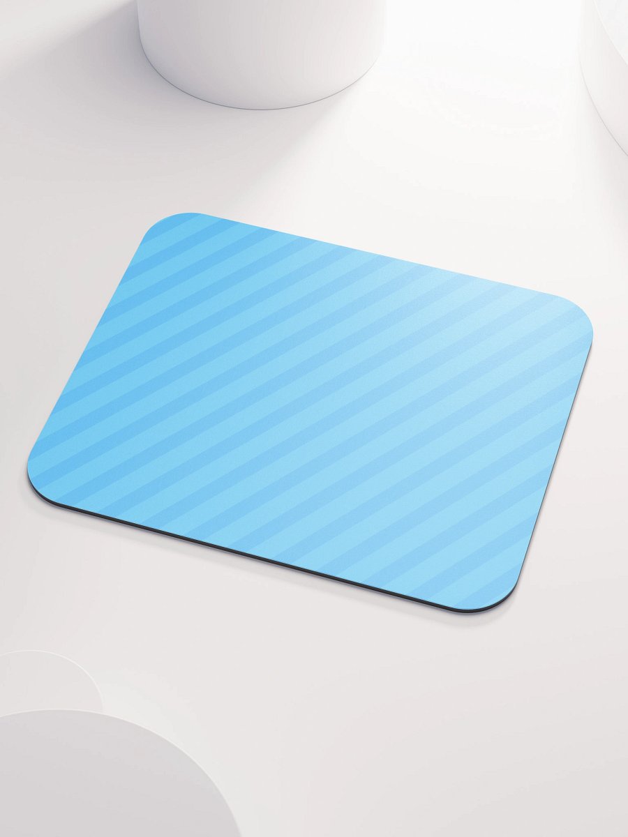 Retro Blue Stripes Mouse Pad product image (3)