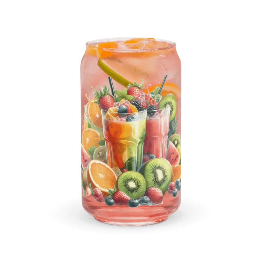 Fruit juice and fresh fruit -01-Can-Shaped Glass product image (7)