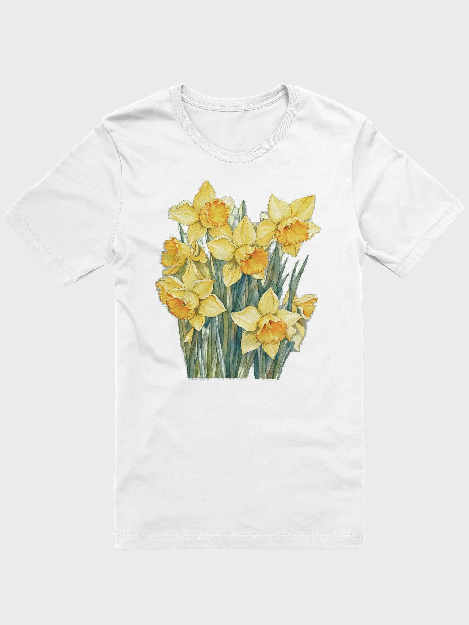 Bush of yellow daffodils watercolor Supersoft T-Shirt product image (15)