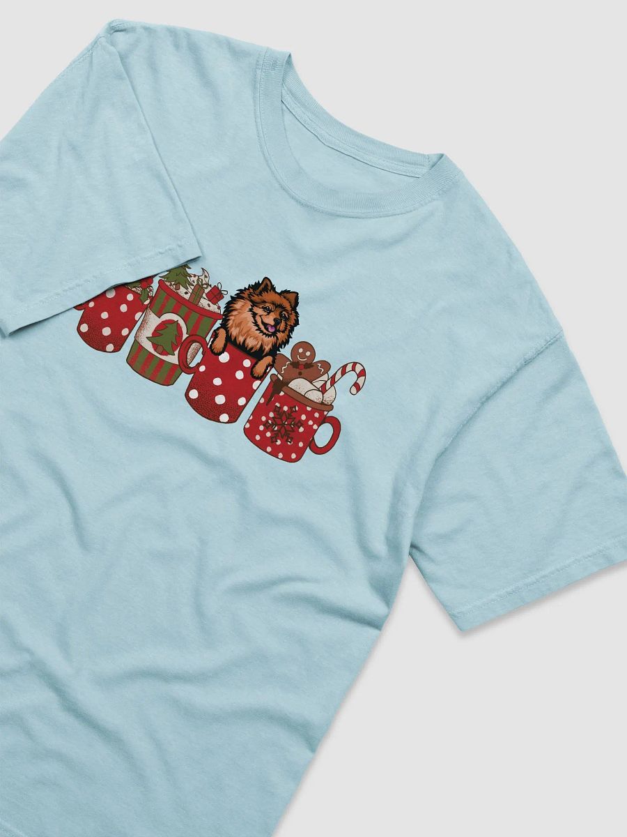 Cute Pomeranian(2) in a Christmas Cup T-Shirt | Funny Christmas Pup in a Cup product image (11)