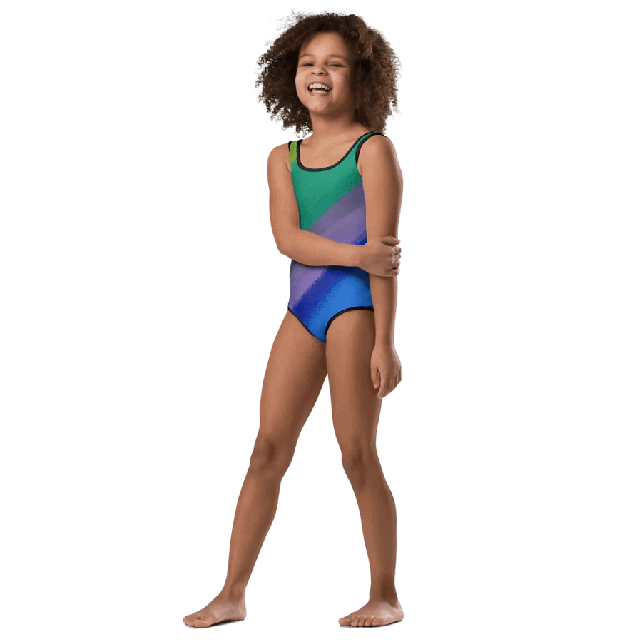 Colorful Strokes Kids Swimsuit product image (10)