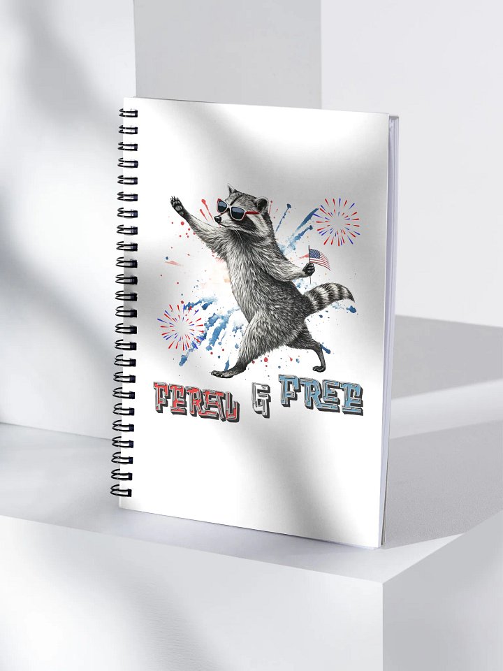 Feral And Free Raccoon Celebration Spiral Notebook product image (1)