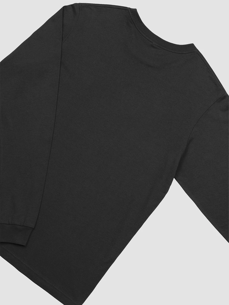 Cat Skull Long Sleeve Shirt (White on Black) product image (3)