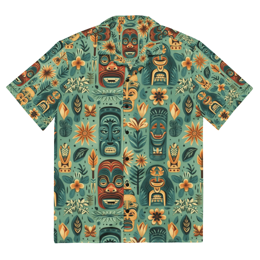 Tropical Tiki Mask Hawaiian Shirt product image (3)