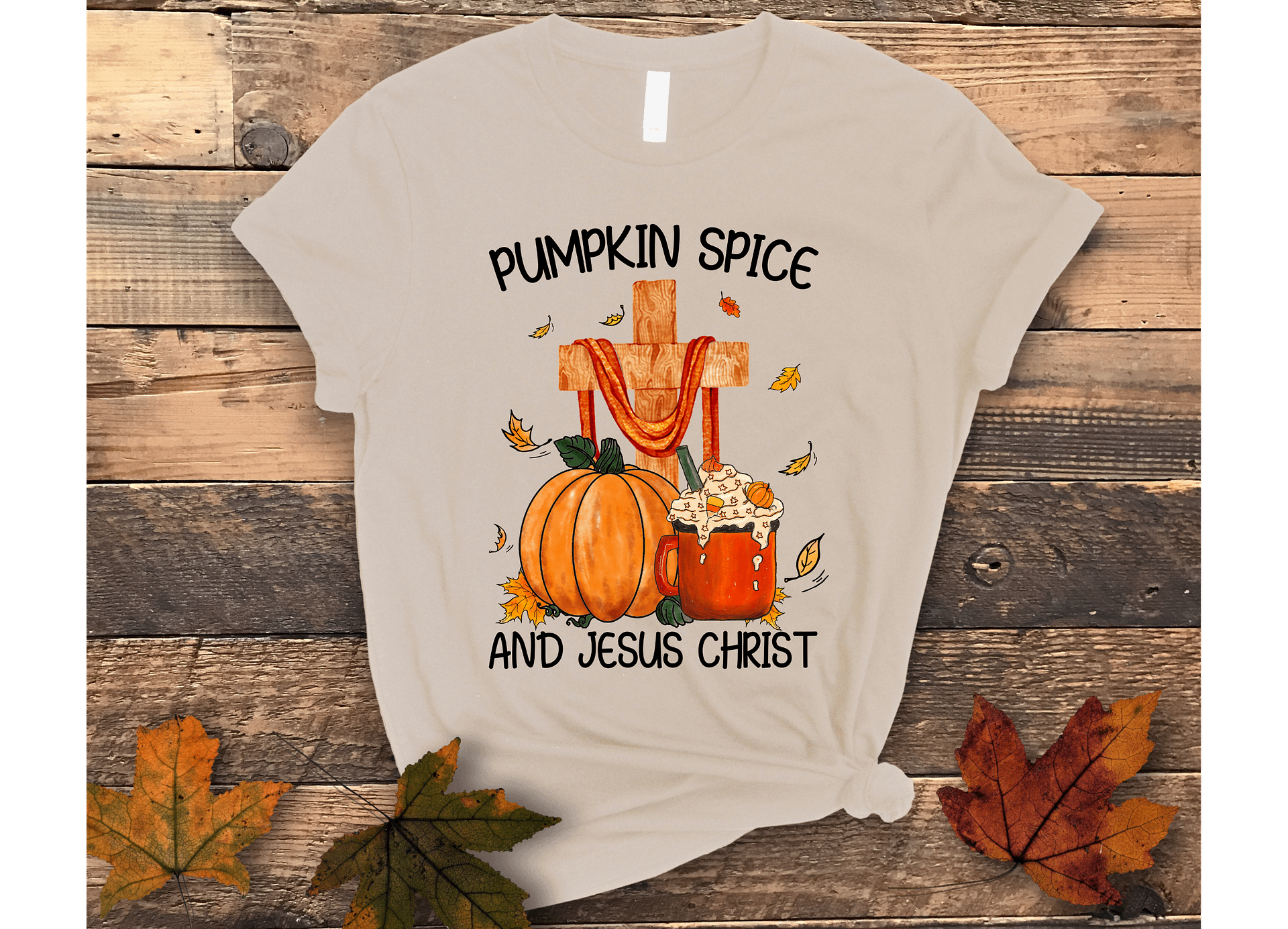 Pumpkin Spice and Jesus Christ T-Shirt product image (1)