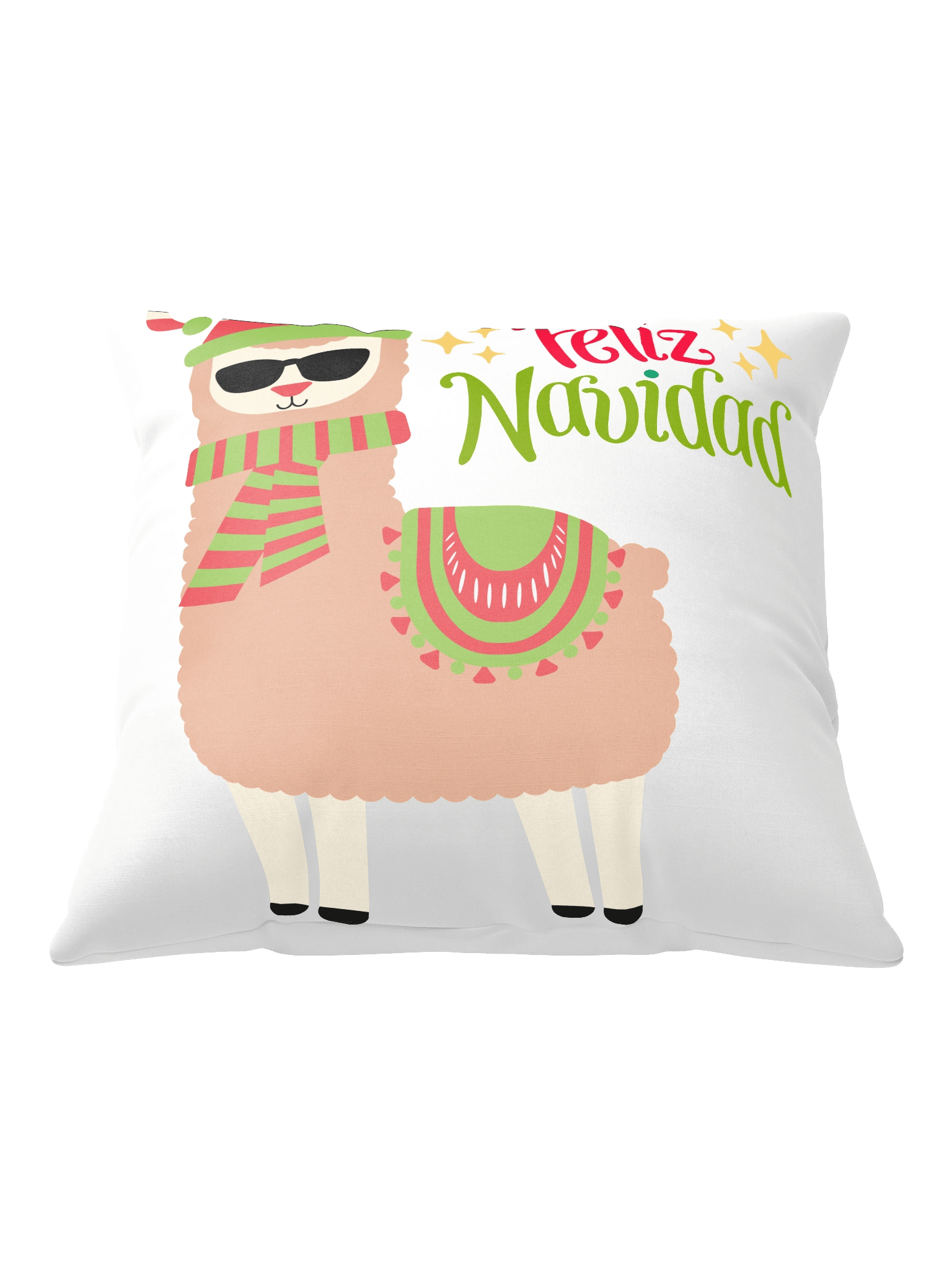 Feliz Navidad Llama Cozy Pillow product image (1)
