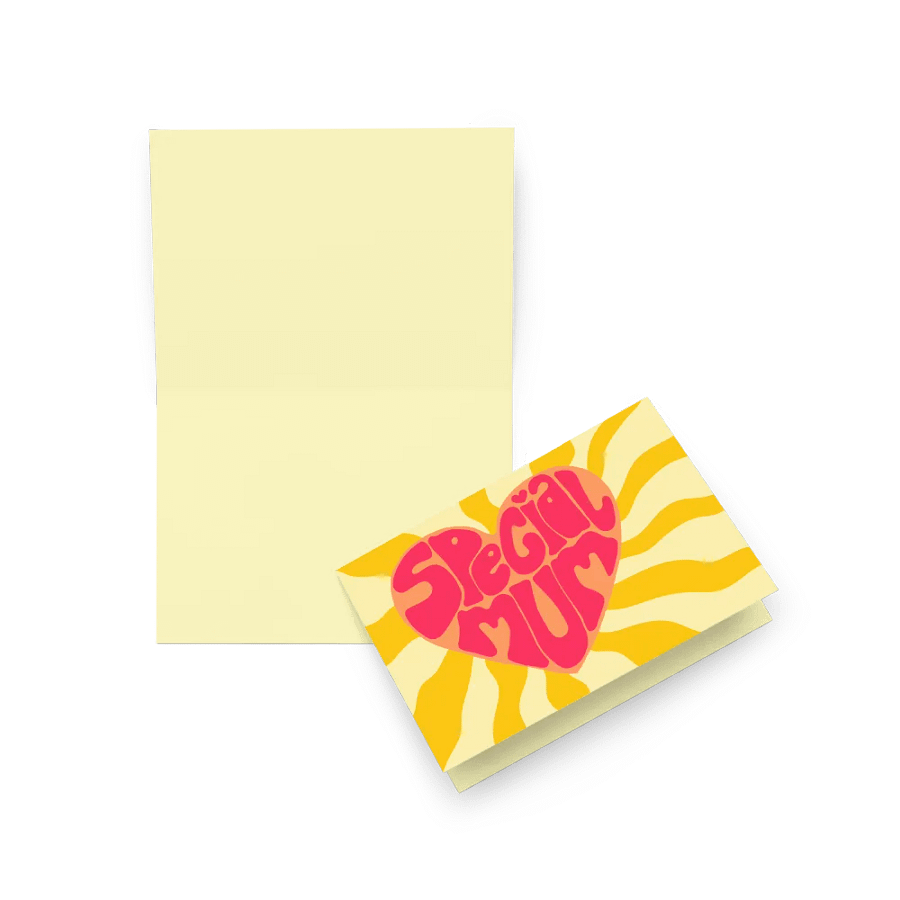 Special Mum sunburst retro landscape greetings card product image (9)