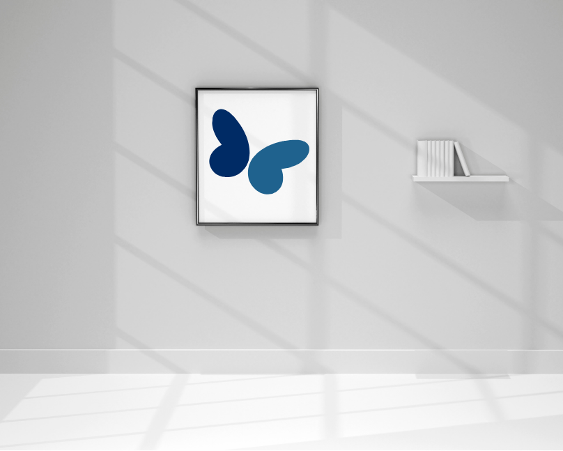 Abstract Blue-winged Butterfly Printable Wall Art product image (3)