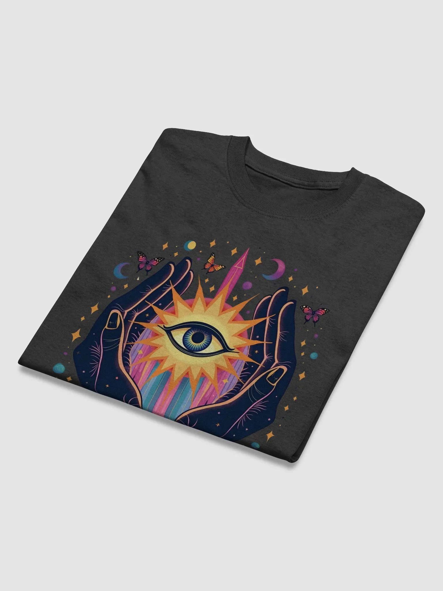 Cosmic Hands with Radiant Third Eye and Butterflies product image (4)