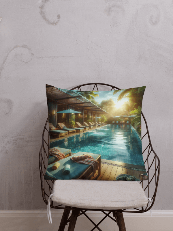 Tropical Oasis Premium Pillow | AI Design product image (1)
