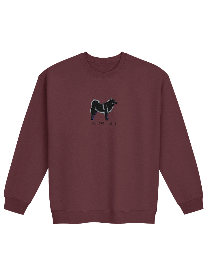 Too Legit to Spitz Sweatshirt (Embroidered) of a Schipperke(Black) product image (5)