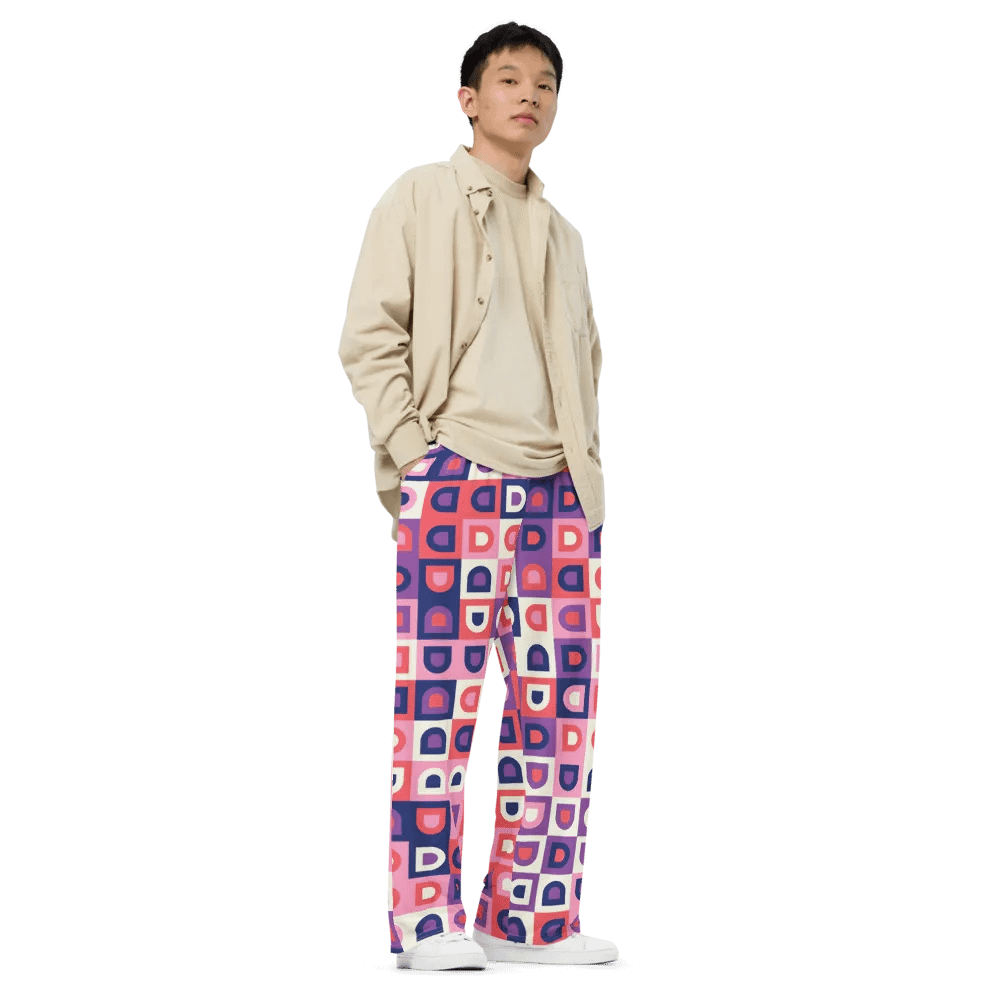 BUIII Retro Geometric: Amethyst Dawn Wide-Leg Pants product image (8)