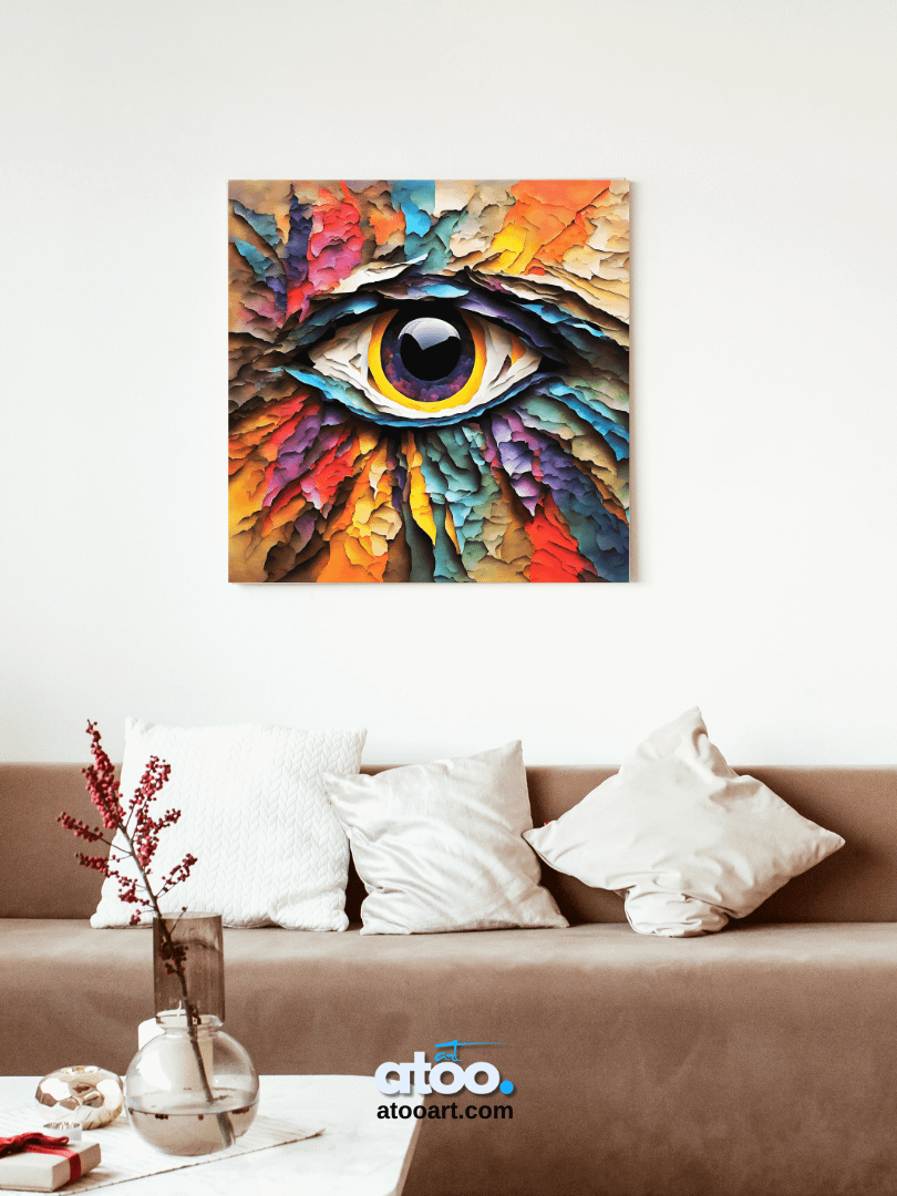 Paper Collection | The Dangerous Eye Contact | Canvas Art Painting product image (3)