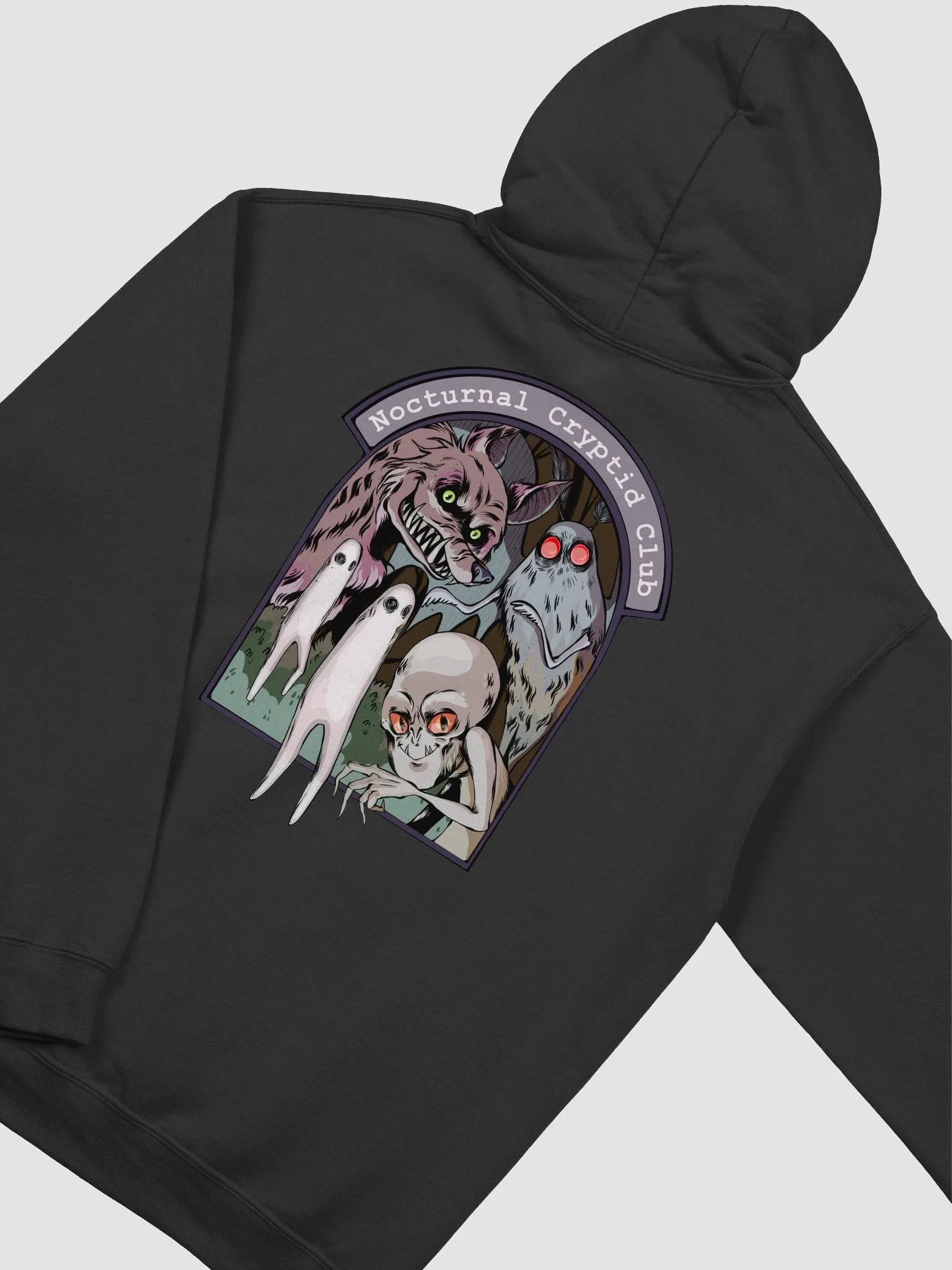 Nocturnal Cryptids Club Hoodie // Design on Back product image (2)