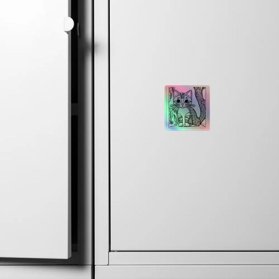 Whiskered Wonderland Holographic Sticker Sheet product image (6)