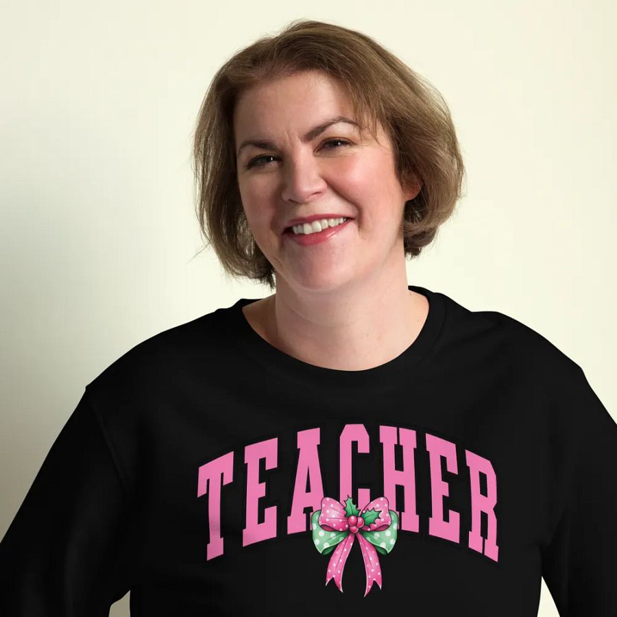 Chic Teacher Bow Sweatshirt product image (10)