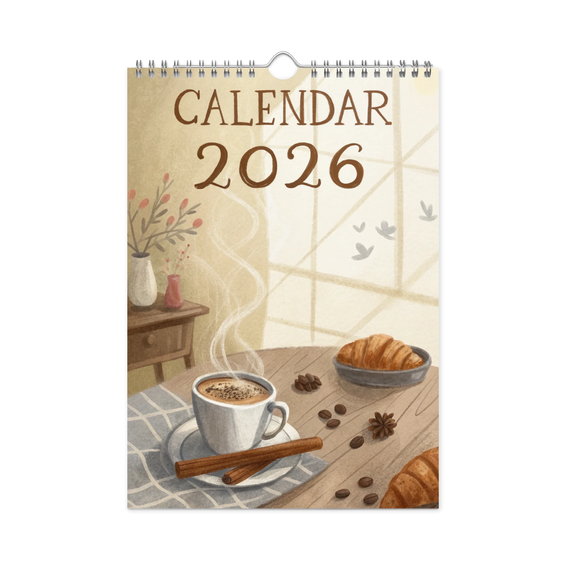 Brewed Bliss Wall Calendar 2026 – The Art of Coffee in Watercolor product image (3)
