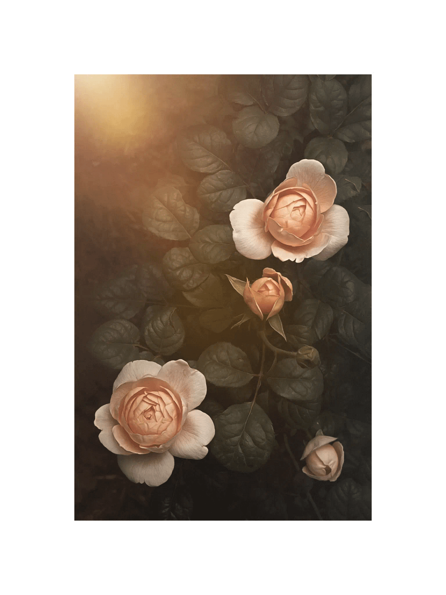 Peach Roses: Enhanced Matte Paper Poster product image (1)