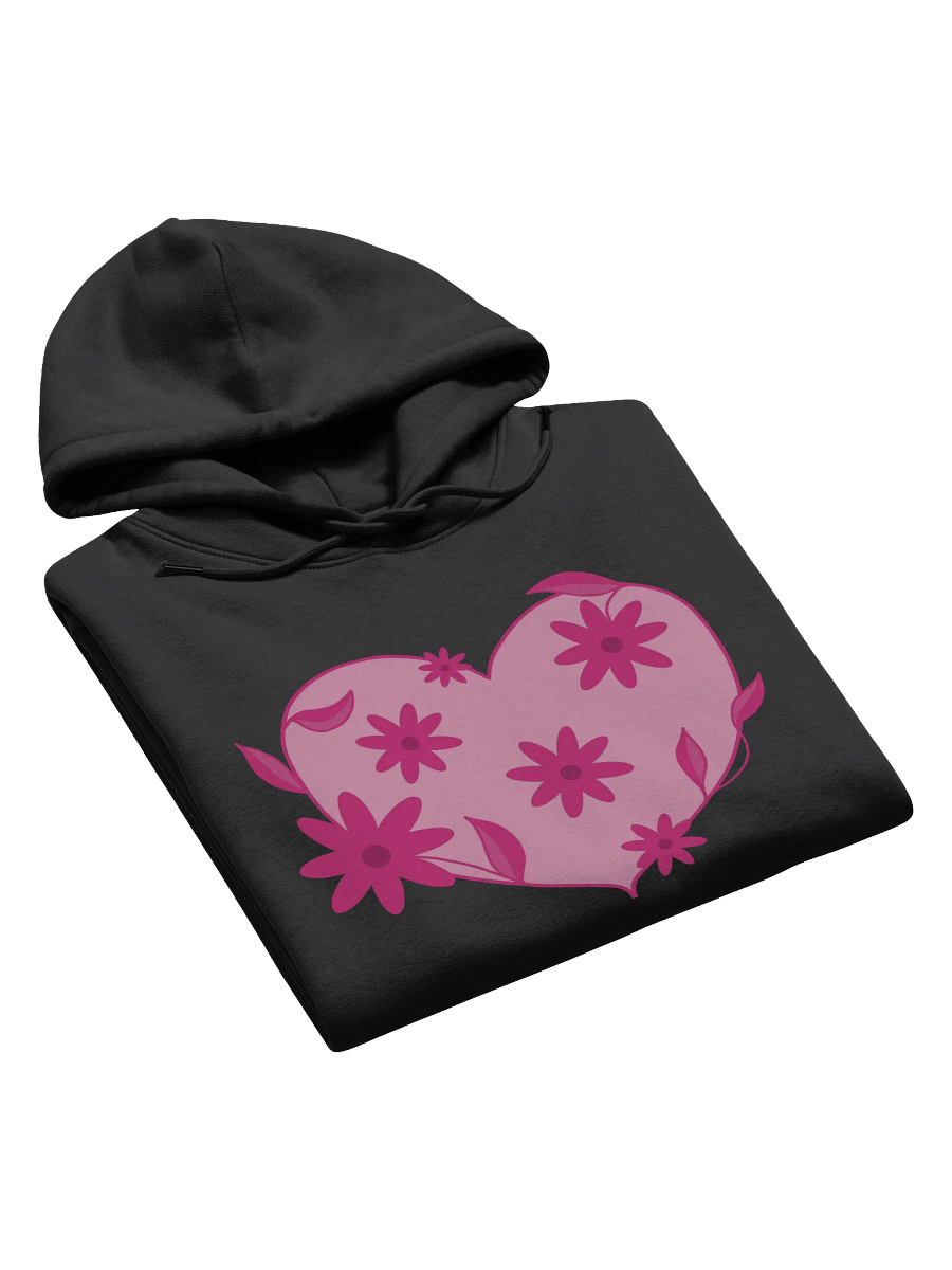 Pink Floral Heart Eco Hoodie product image (5)