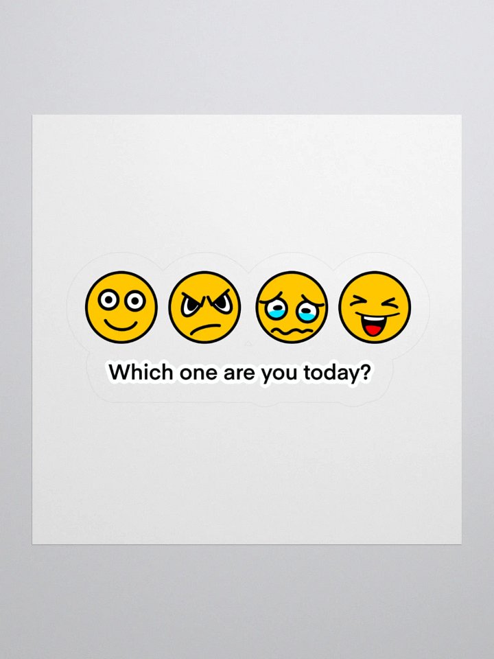 Emoji Mood Kiss Cut Stickers product image (2)