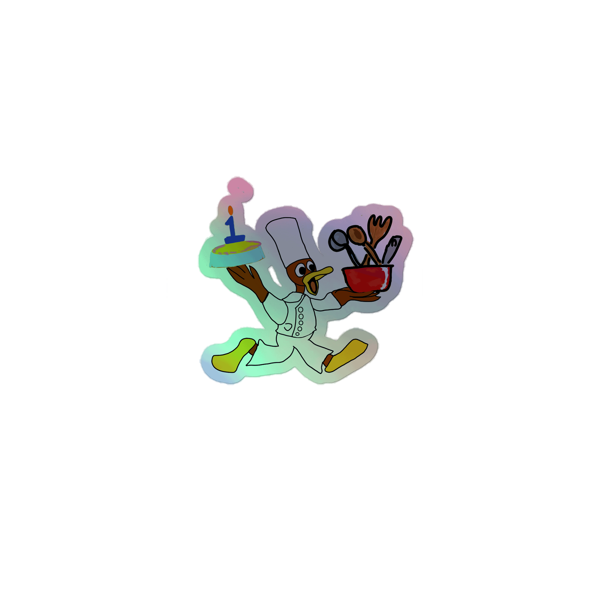 Quacktastic Chef Holographic Sticker Sheet product image (1)