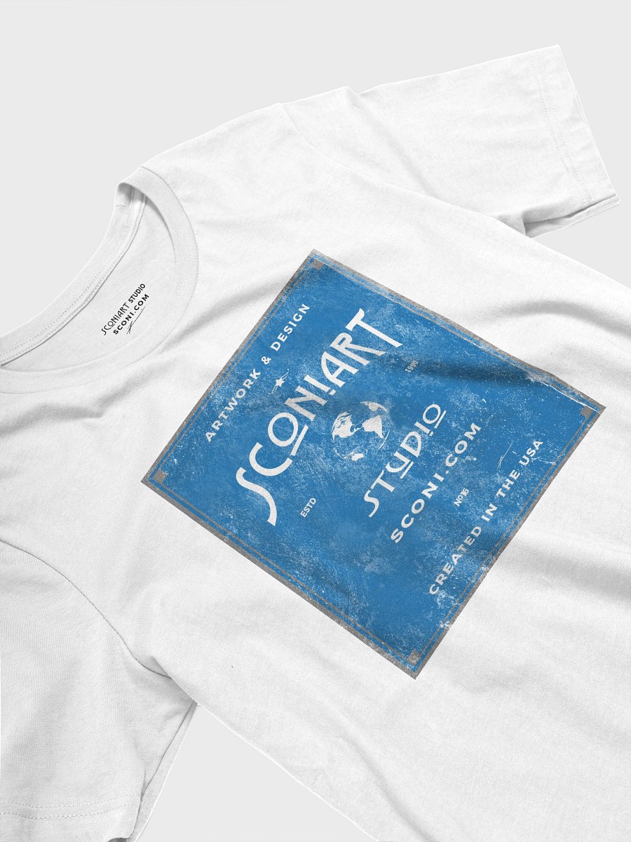 sconiArt logo design 06c white. - unisex T-Shirt. product image (3)