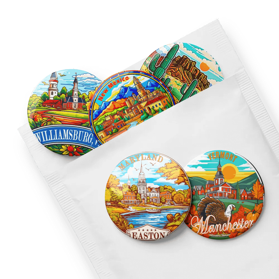 Set Of 5 Pins (U.S. Picturesque Small Towns & Landscapes) product image (8)