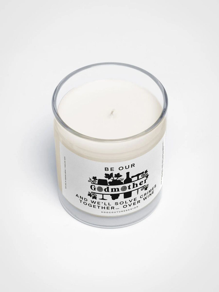 Funny gift for a wine lover godmother - True-crime - Soy wax vegan candle product image (4)
