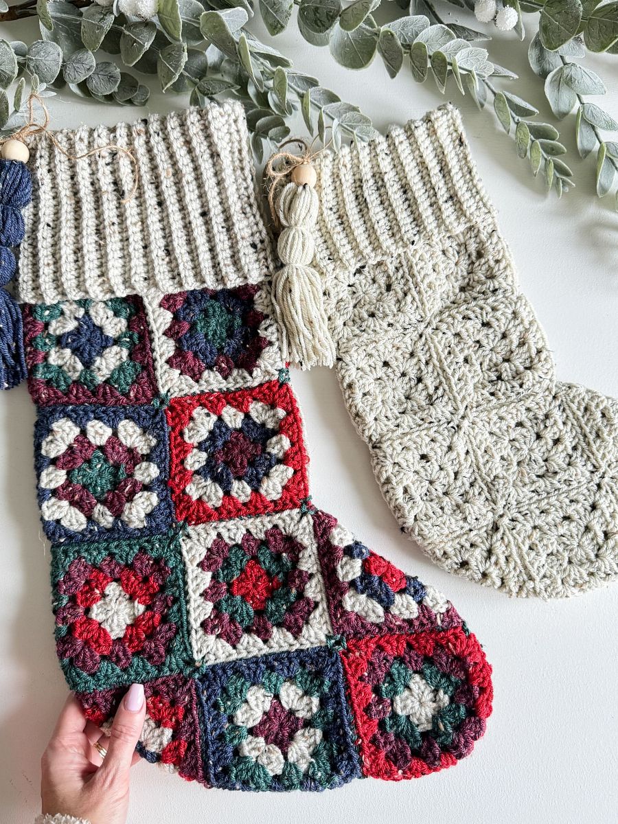 Granny Square Stocking Crochet Pattern product image (7)