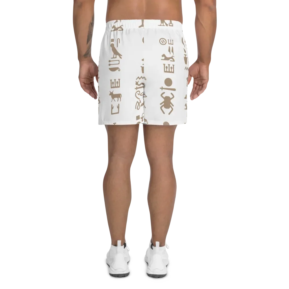 Isis Hieroglyphs All-Over Print Athletic Long Shorts product image (4)