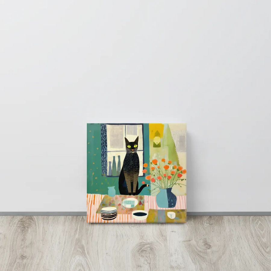 Art2401-35 Eclectic Cat Still Life - Canvas Print - sm product image (11)
