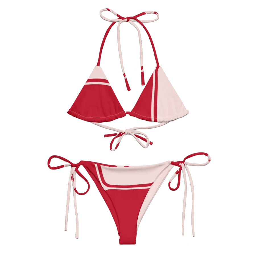 All-Over Print String Bikini - Stylish Red product image (2)