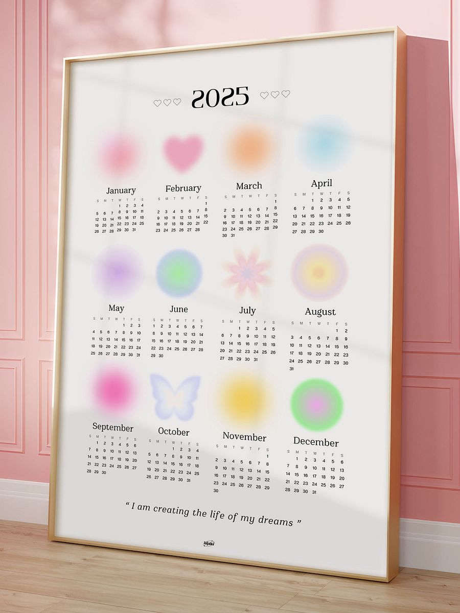 Cute Gradient 2025 Calendar product image (1)