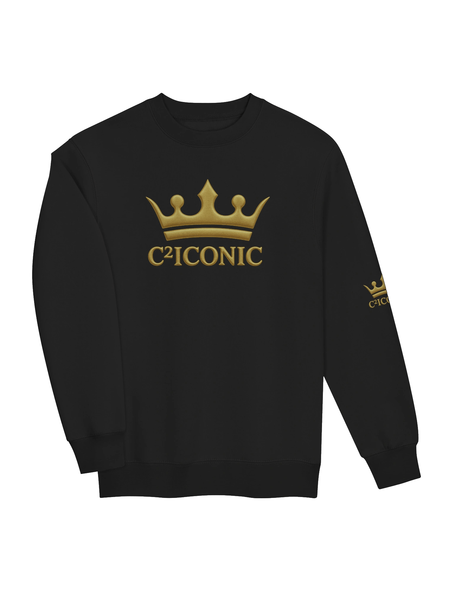 C² ICONIC Gold Metallic Logo Crewneck Sweatshirt product image (3)