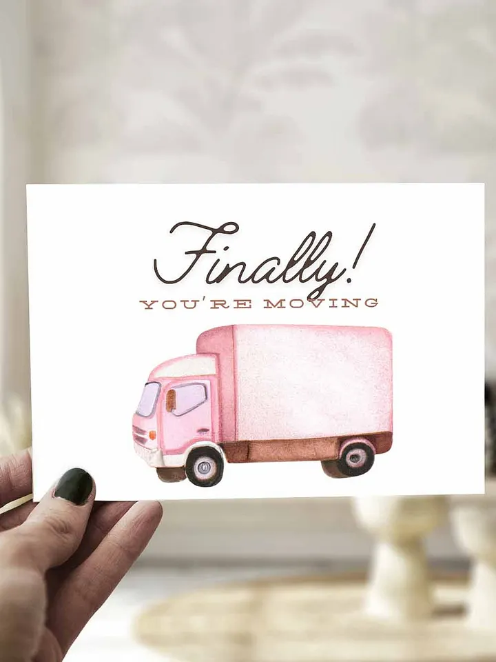 Funny Moving Day Greeting Card product image (1)