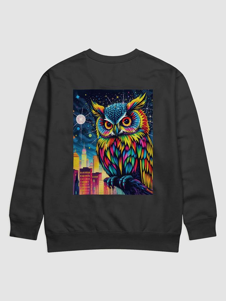 Neon Owl Cityscape Sweatshirt- image on both sides product image (4)