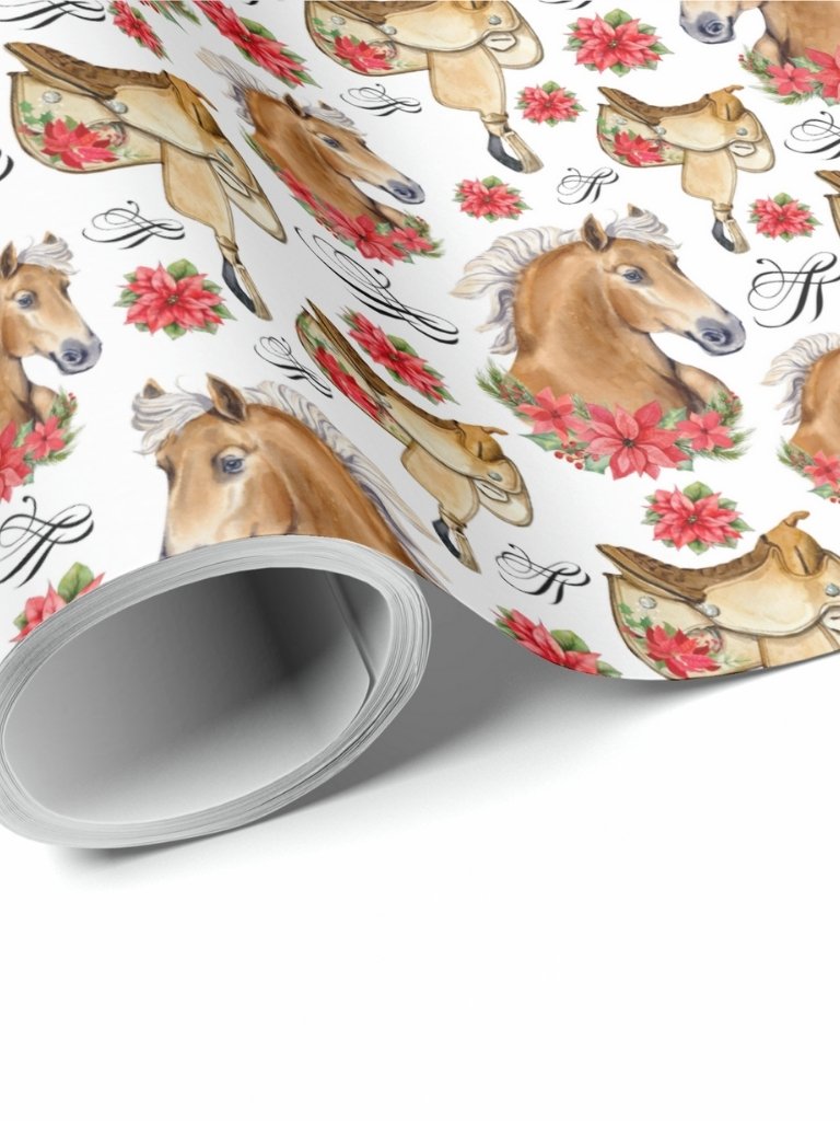 Cowgirl Christmas Gift Wrapping Paper product image (1)