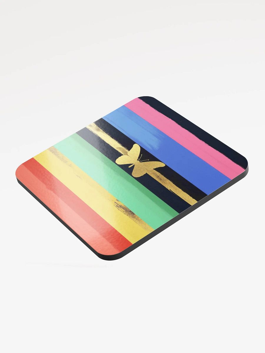 Gold Butterfly Stripes of ADHD Coaster product image (3)