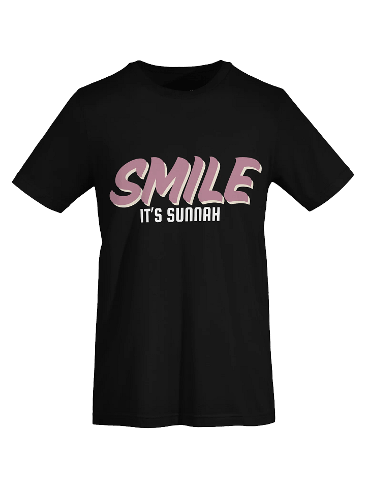 Dark "Smile It's Sunnah" T-Shirt in Dusty Rose product image (1)
