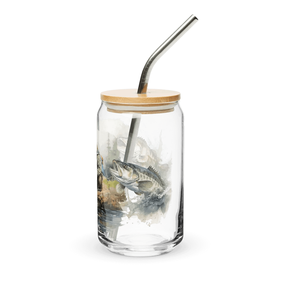 Wilderness Fishing Bear Can-Shaped Glass product image (3)
