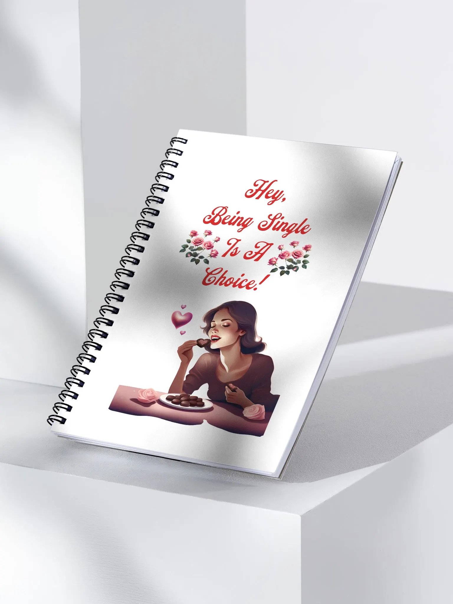 Hey, Being Single Is A Choice - Valentine's Day Design Spiral Notebook product image (2)