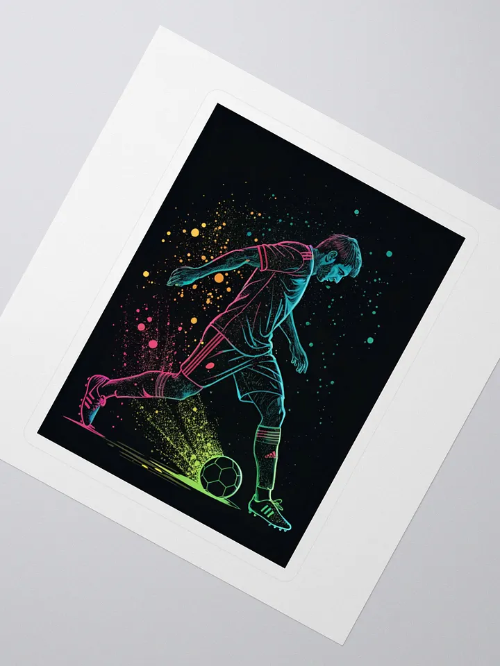 Neon Soccer Player Motion Sticker product image (2)