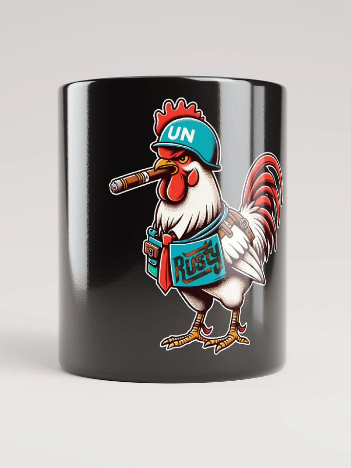 Black Rusty Rooster Coffee Mug! product image (1)