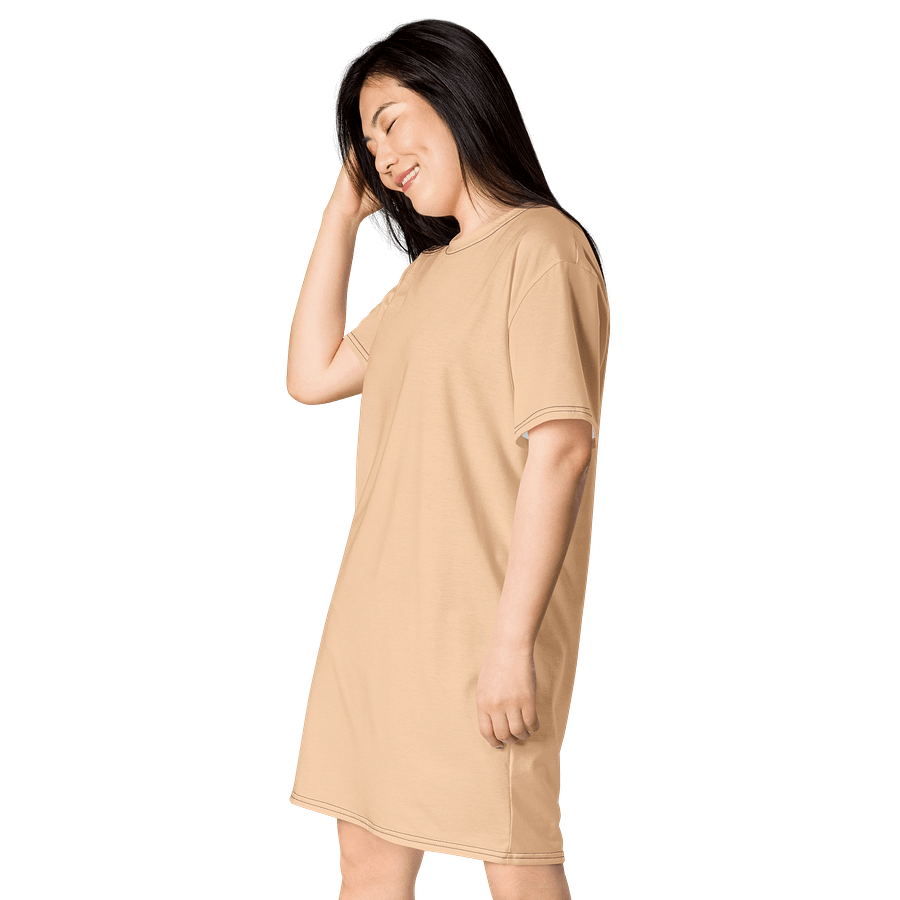 Sandy Beach Oversized T-Shirt Dress | Stretchy Fabric | Casual or Formal Style | Sizes 2XS-6XL | Exclusive Design product image (3)
