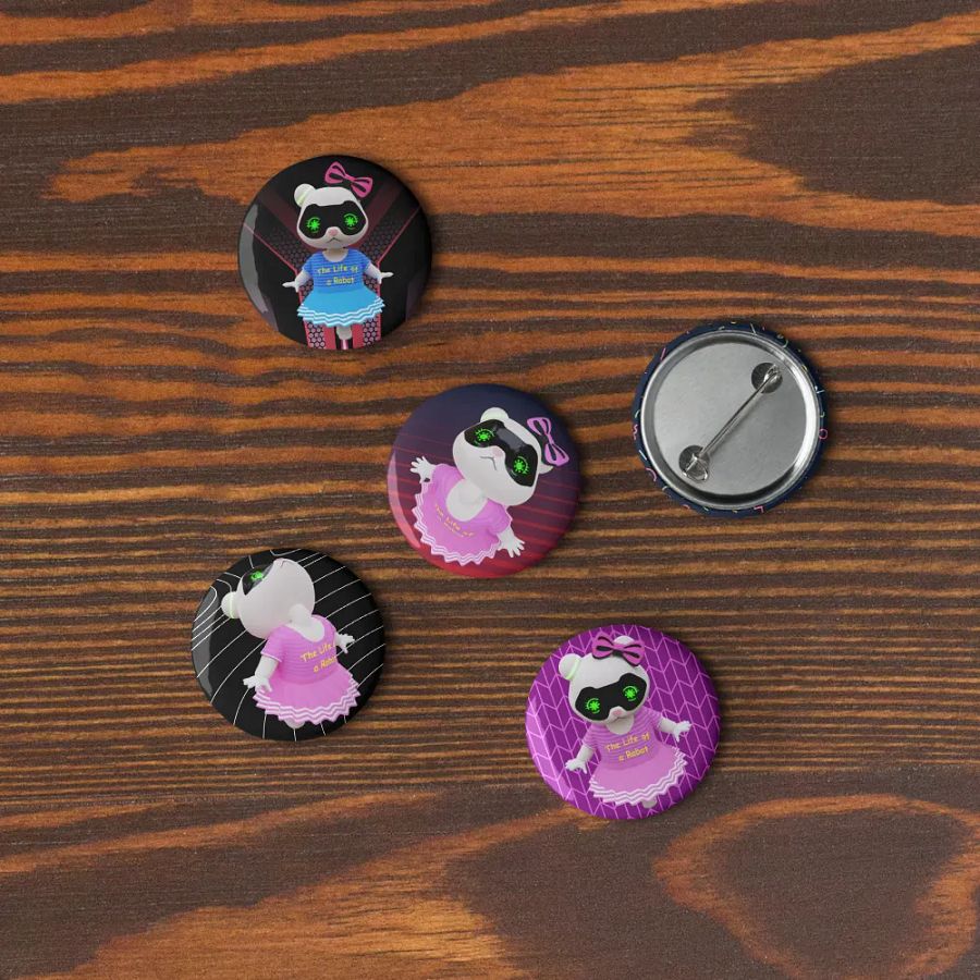 Robot Lila (set of pin buttons) product image (5)
