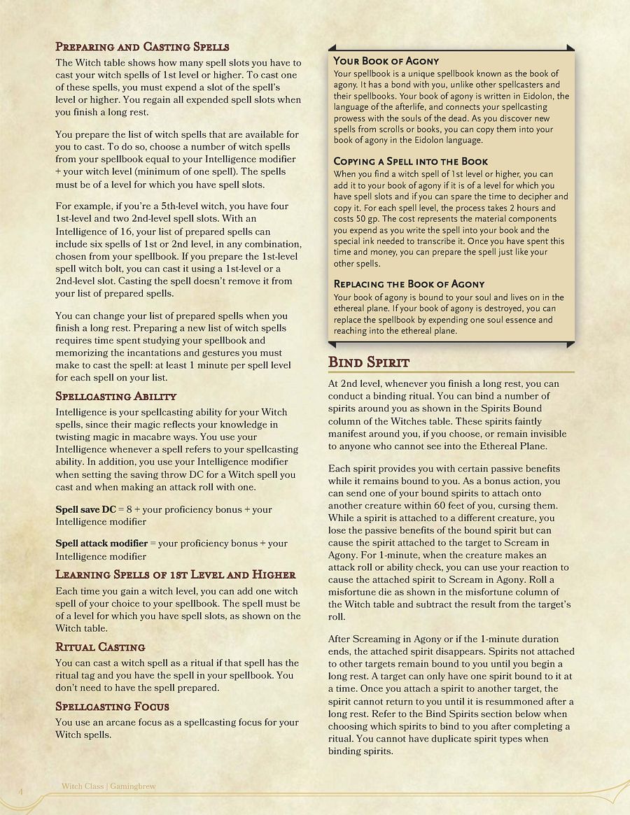 Witch 5E Class (PDF) product image (5)